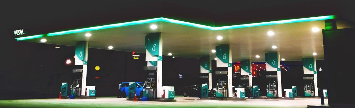 A gas station in Johor Bahru, Malaysia. Photo by Lily Lvnatikk A gas station in Johor Bahru, Malaysia. Photo by Lily Lvnatikk
