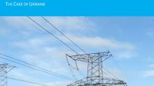 power lines with blue skies background