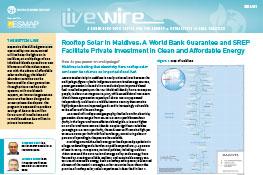 Rooftop Solar in Maldives : A World Bank Guarantee and SREP Facilitate Private Investment in Clean and Affordable Energy