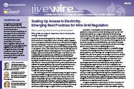Scaling Up Access to Electricity : Emerging Best Practices for Mini-Grid Regulation